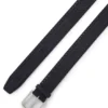 Logo-buckle belt in woven suede Logo-buckle belt in woven suede