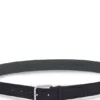 Logo-buckle belt in woven suede Logo-buckle belt in woven suede