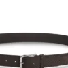 Logo-buckle belt in woven suede Logo-buckle belt in woven suede