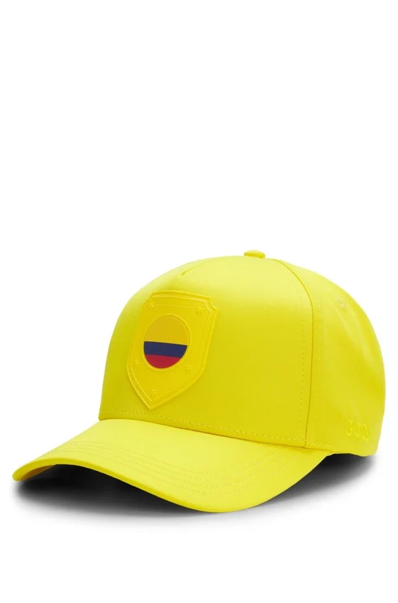 Logo cap in lustrous twill with country-flag badge Logo cap in lustrous twill with country-flag badge