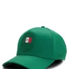 Logo cap in lustrous twill with country-flag badge