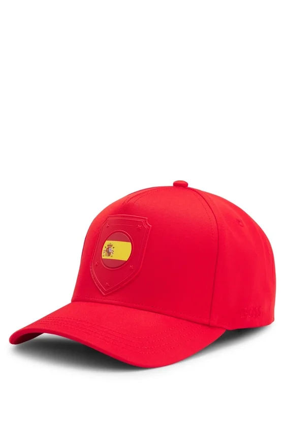 Logo cap in lustrous twill with country-flag badge Logo cap in lustrous twill with country-flag badge