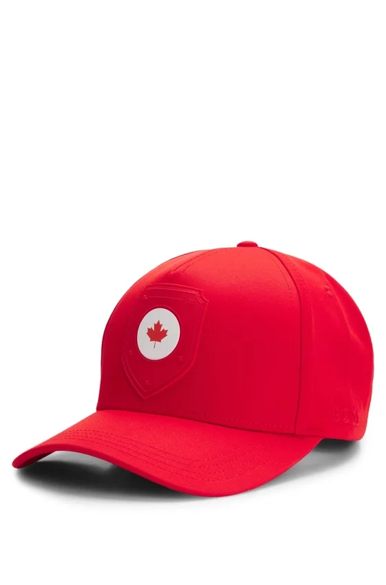 Logo cap in lustrous twill with country-flag badge Logo cap in lustrous twill with country-flag badge