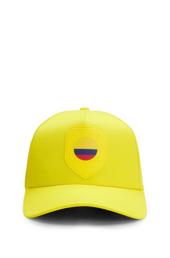 Logo cap in lustrous twill with country-flag badge Logo cap in lustrous twill with country-flag badge