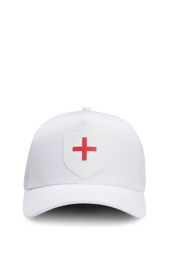 Logo cap in lustrous twill with country-flag badge Logo cap in lustrous twill with country-flag badge