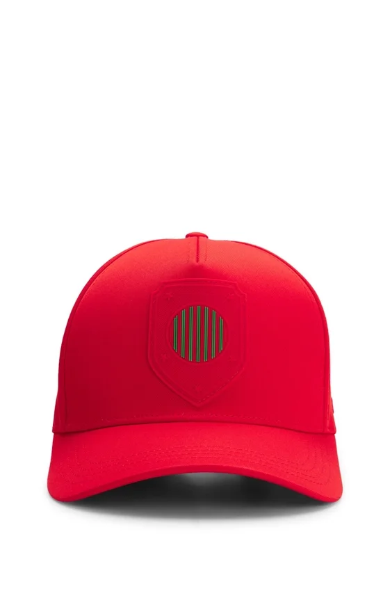 Logo cap in lustrous twill with country-flag badge Logo cap in lustrous twill with country-flag badge