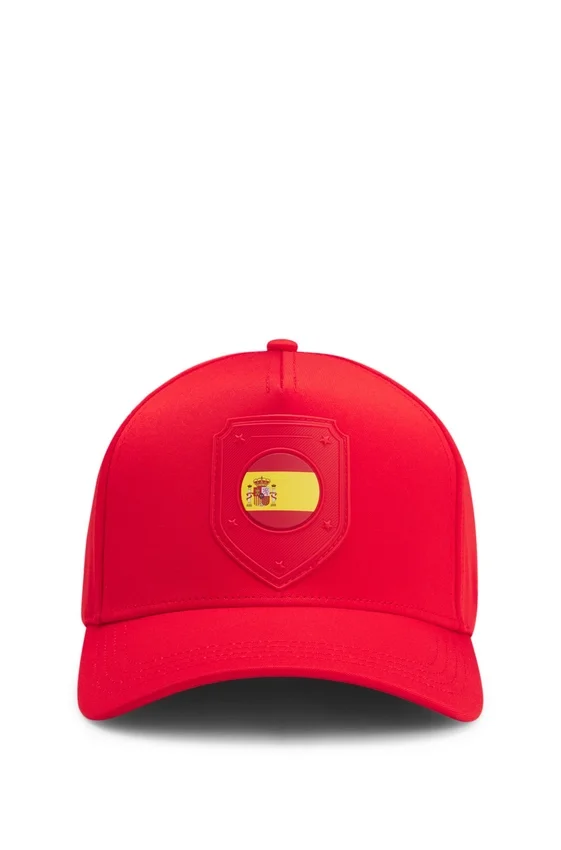 Logo cap in lustrous twill with country-flag badge Logo cap in lustrous twill with country-flag badge