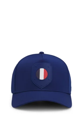 Logo cap in lustrous twill with country-flag badge Logo cap in lustrous twill with country-flag badge
