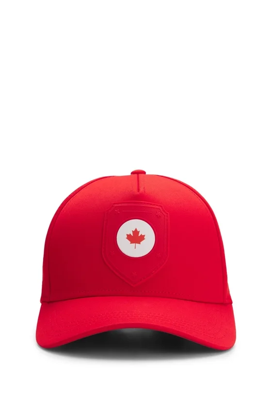 Logo cap in lustrous twill with country-flag badge Logo cap in lustrous twill with country-flag badge