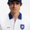 Logo cap in lustrous twill with country-flag badge Logo cap in lustrous twill with country-flag badge