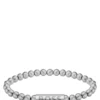 Logo-closure bracelet in a silver tone
