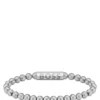 Logo-closure bracelet in a silver tone