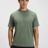 Logo-collar T-shirt in stretch cotton