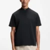 Logo-collar T-shirt in stretch cotton