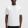 Logo-collar T-shirt in stretch cotton