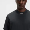 Logo-collar T-shirt in stretch cotton