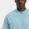 Logo-collar T-shirt in stretch cotton