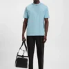 Logo-collar T-shirt in stretch cotton