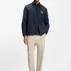 Logo-collar T-shirt in stretch cotton