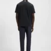Logo-collar T-shirt in stretch cotton