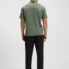 Logo-collar T-shirt in stretch cotton