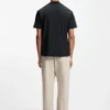 Logo-collar T-shirt in stretch cotton