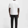 Logo-collar T-shirt in stretch cotton
