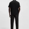 Logo-collar T-shirt in stretch cotton