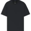 Logo-collar T-shirt in stretch cotton
