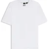Logo-collar T-shirt in stretch cotton