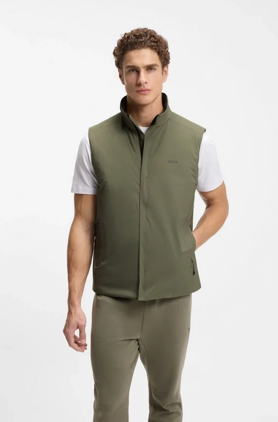 Logo-detail gilet with water-repellent finish Logo-detail gilet with water-repellent finish