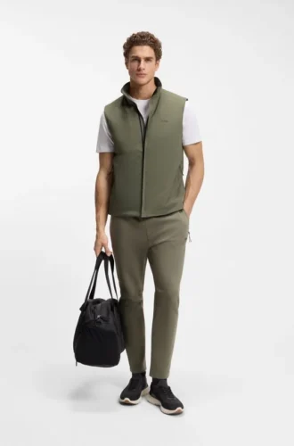 Logo-detail gilet with water-repellent finish