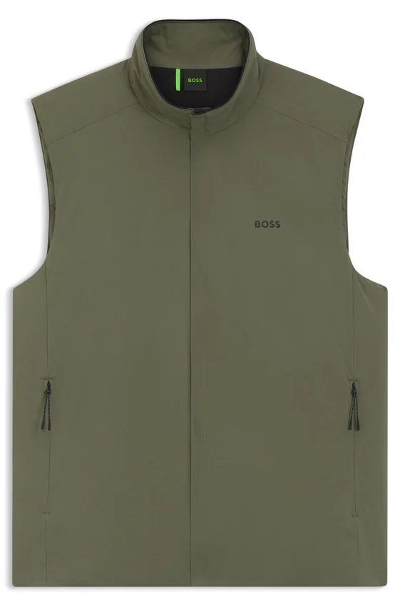 Logo-detail gilet with water-repellent finish Logo-detail gilet with water-repellent finish