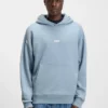 Logo-detail hoodie in cotton terry