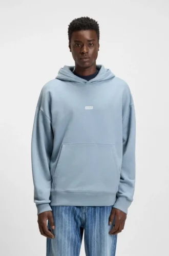 Logo-detail hoodie in cotton terry