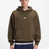 Logo-detail hoodie in cotton terry