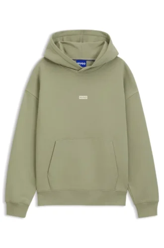 Logo-detail hoodie in cotton terry