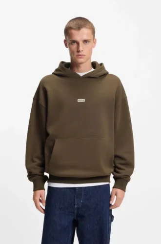 Logo-detail hoodie in cotton terry