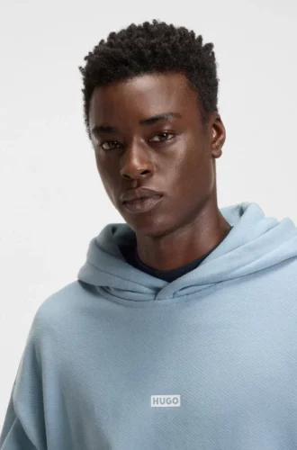 Logo-detail hoodie in cotton terry