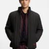 Logo-detail jacket with quilting