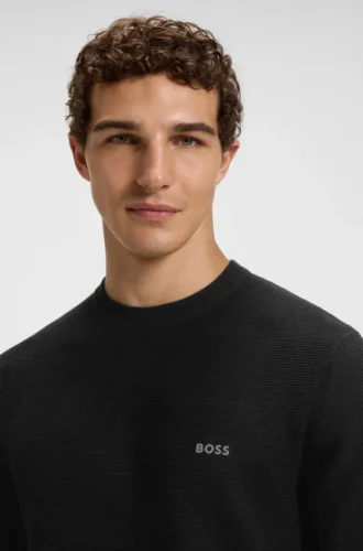 Logo-detail sweater with rib knit