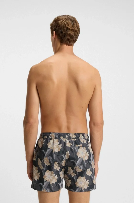 Logo-detail swim shorts with floral print Logo-detail swim shorts with floral print