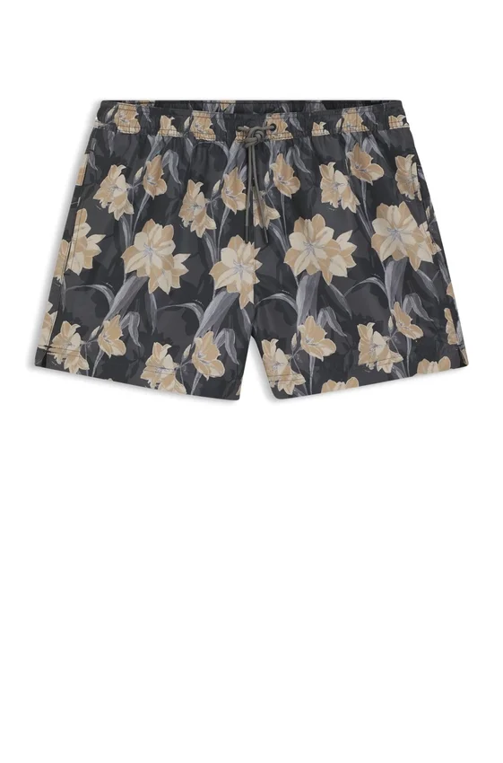 Logo-detail swim shorts with floral print Logo-detail swim shorts with floral print