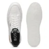 Logo-detail trainers in leather