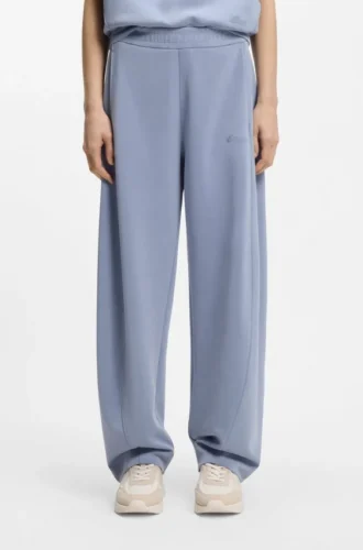 Logo-embroidery tracksuit bottoms with balloon fit