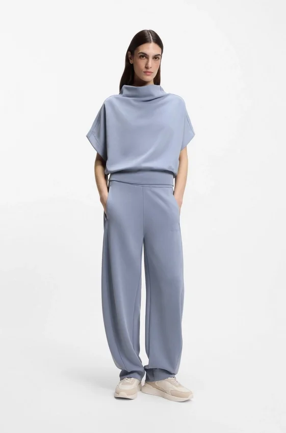 Logo-embroidery tracksuit bottoms with balloon fit Logo-embroidery tracksuit bottoms with balloon fit