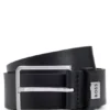 Logo-keeper belt in Italian leather