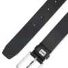 Logo-keeper belt in Italian leather