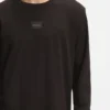 Logo-label pyjama T-shirt in a cotton blend