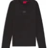 Logo-label pyjama T-shirt in a cotton blend